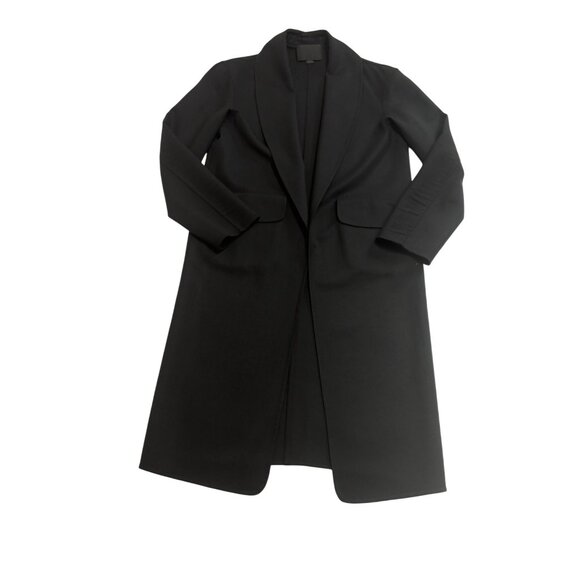 Alexander Wang Stretch Wool Unstructured Coat in Black - Picture 2 of 8